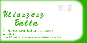 ulisszesz balla business card